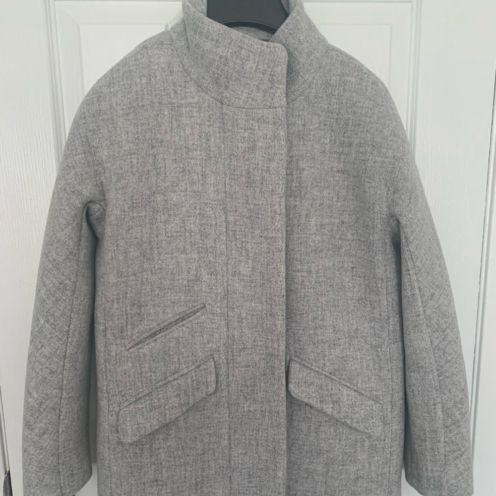 J crew cocoon coat in Italian stadium cloth wool  0 Petite